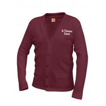 STS 2-Pocket Cardigan w/ School Logo