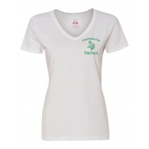 Transfiguration Women's V-Neck S/S Spirit T-Shirt w/ Logo - Please Allow 2-3 Weeks for Delivery