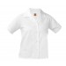 Girls White S/S Pointed Collar Blouse