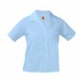 Girls Blue S/S Pointed Collar Blouse
